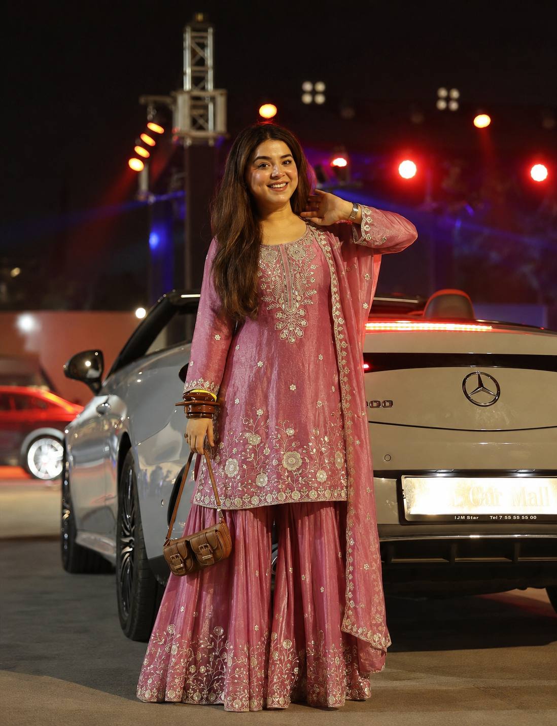 Beautifully Crafted Pink Plazzo Suit for You