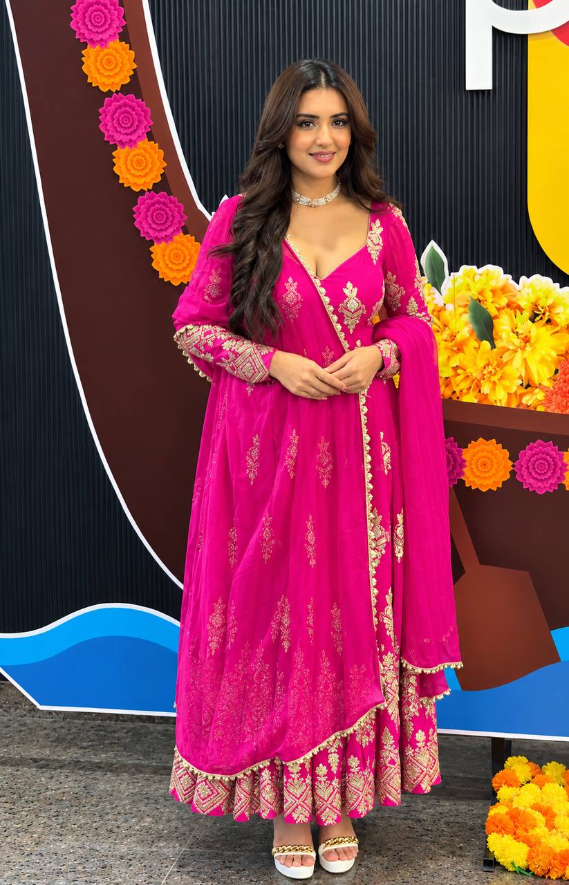 Ethereal Charm Glamorous Pink Attire