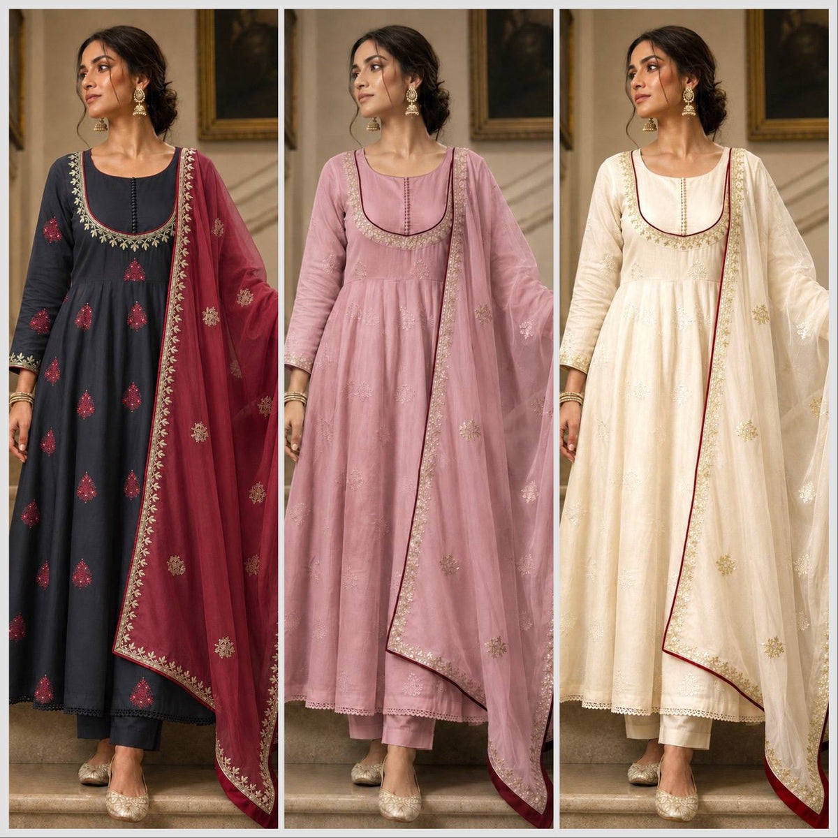 Vibrant Anarkali Fusion of Culture and Elegance