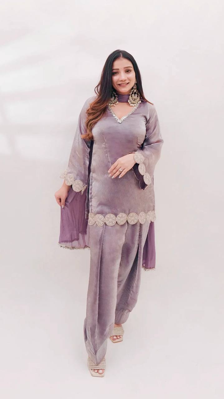 Boldly Beautiful Purple Suit Fashion Statement