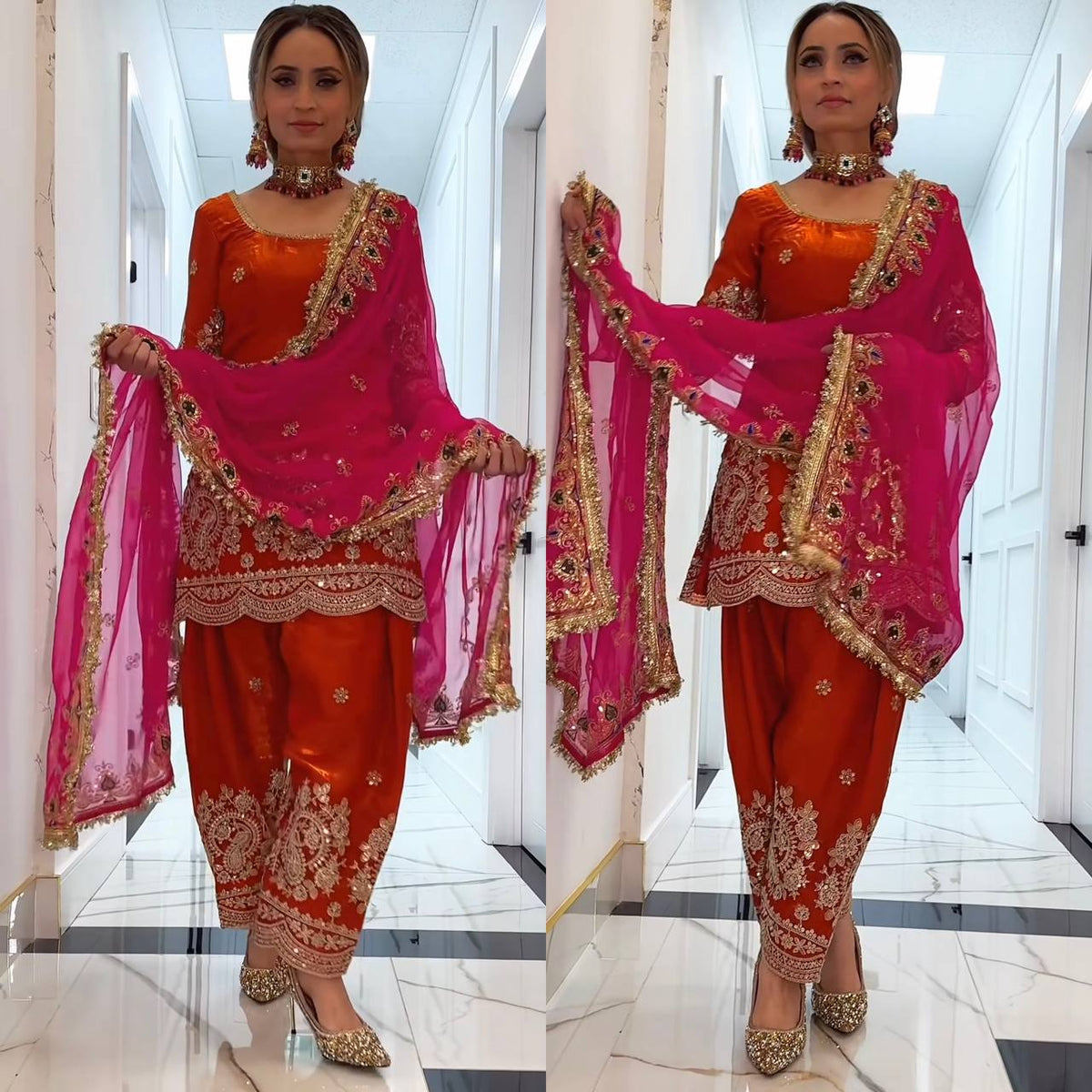 Vibrant Embroidered Punjabi Salwar Suits