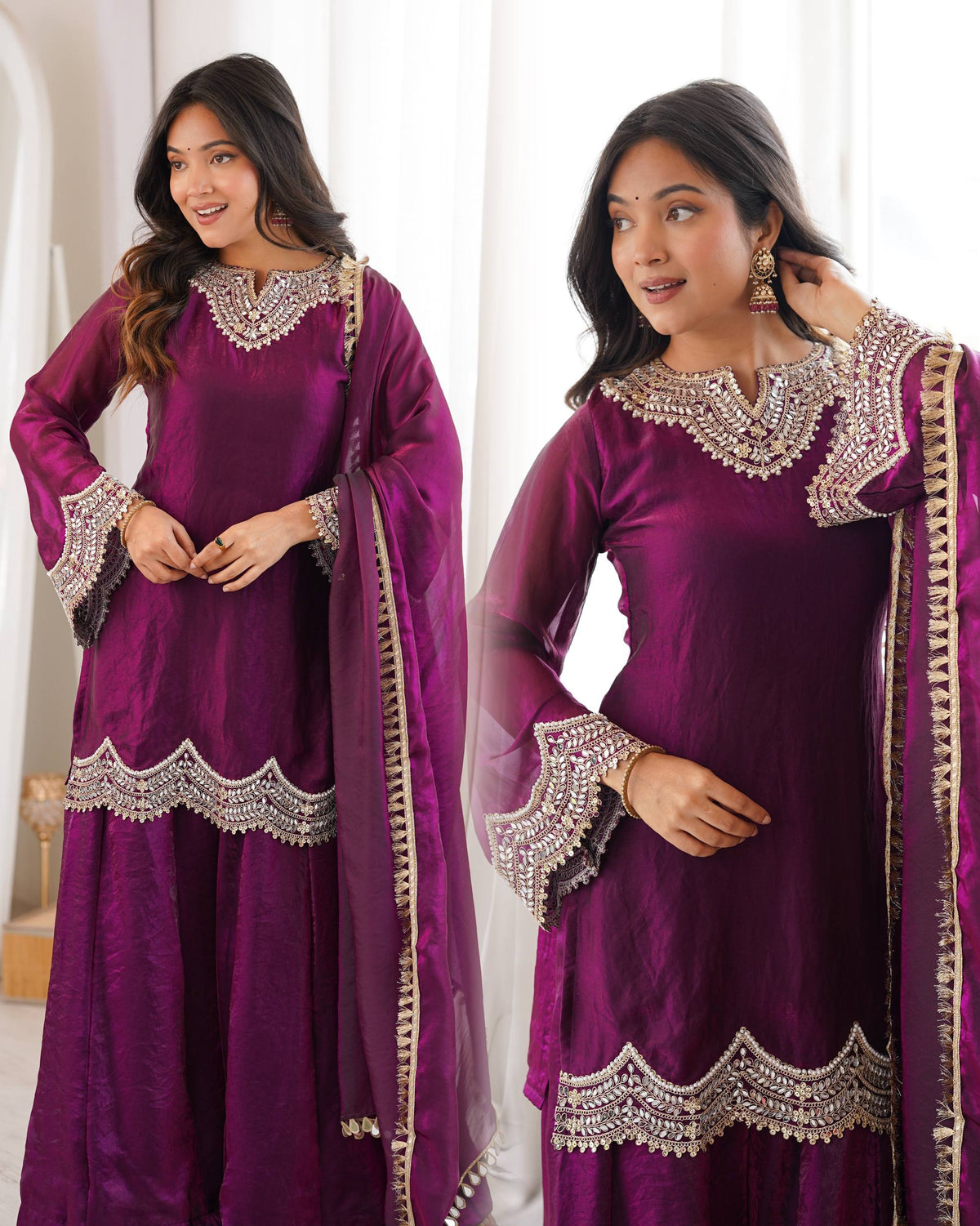 Reflections of Elegance in Wine Attire