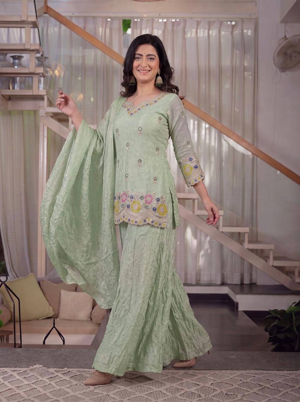 Elegant Green Pakistani Suit for Timeless Style