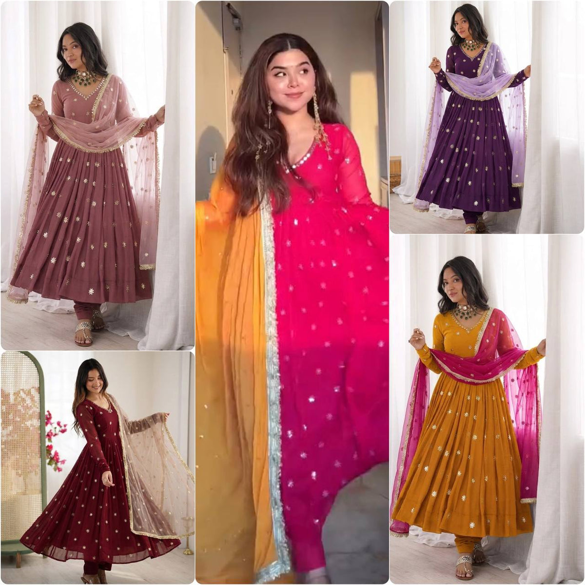 Chic Anarkali Suits for Stylish Celebrations
