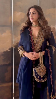 Luxe Elegance Blue Gold Tailored Perfection