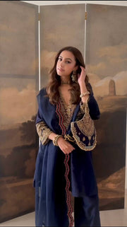 Luxe Elegance Blue Gold Tailored Perfection