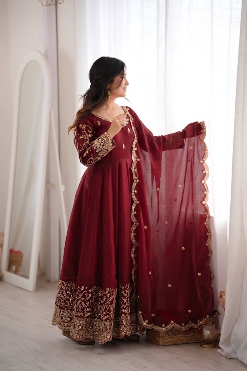 Captivating Moments in a Scarlet Dress