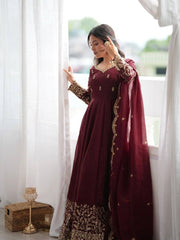 Captivating Moments in a Scarlet Dress