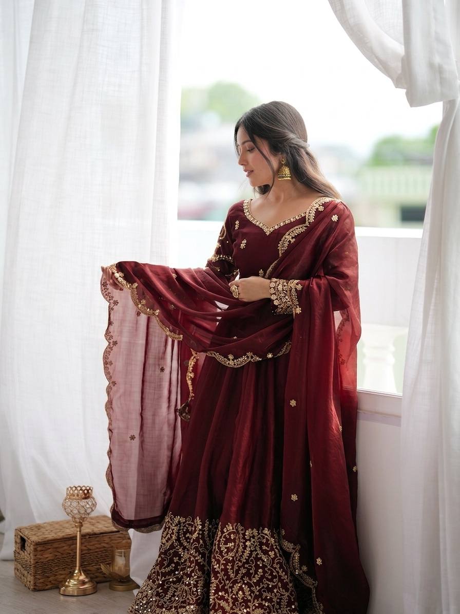 Captivating Moments in a Scarlet Dress