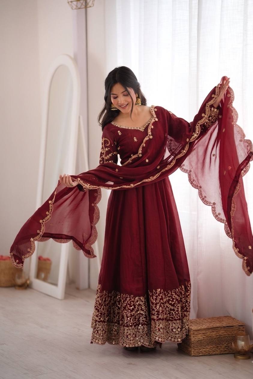 Captivating Moments in a Scarlet Dress