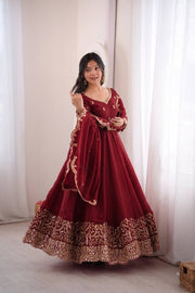Captivating Moments in a Scarlet Dress