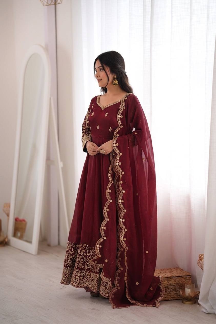 Captivating Moments in a Scarlet Dress