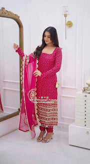 Enchanted Blossom Pink Embroidered Attire