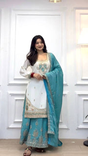 Timeless Elegance Embroidered Suit for You