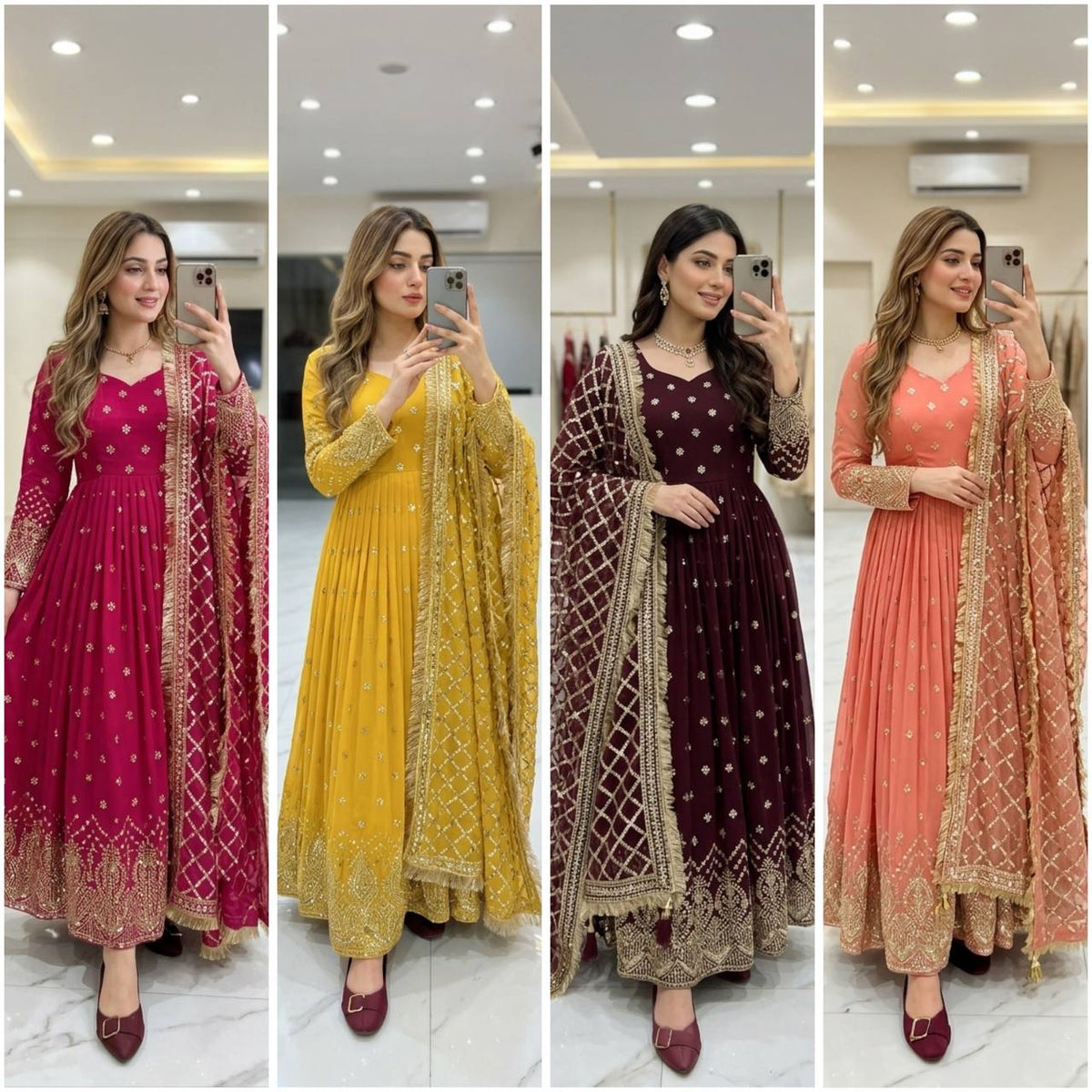 Colorful Anarkali Suits Elegance in Variety