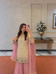 Timeless Pink Embroidered Suit and Dupatta