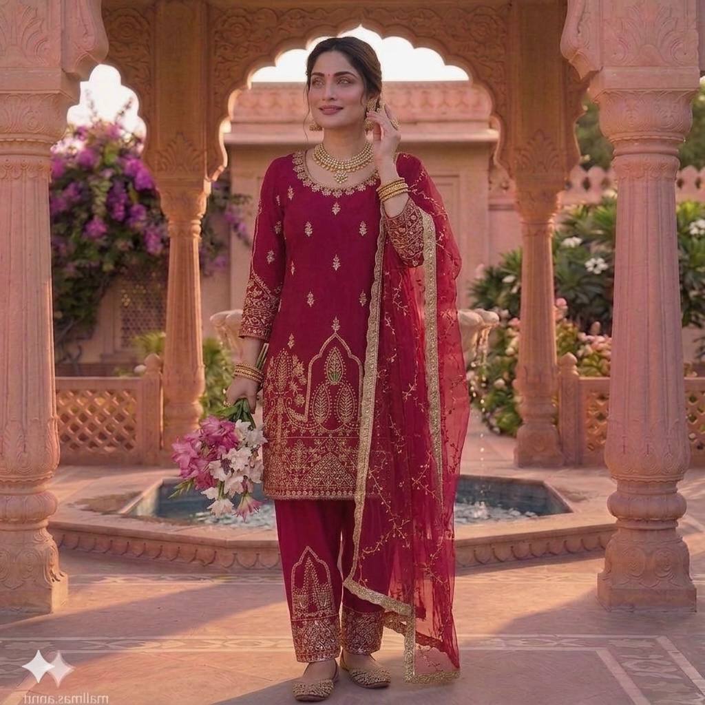 Stylish Embroidered Salwar Suit for Festive Occasions