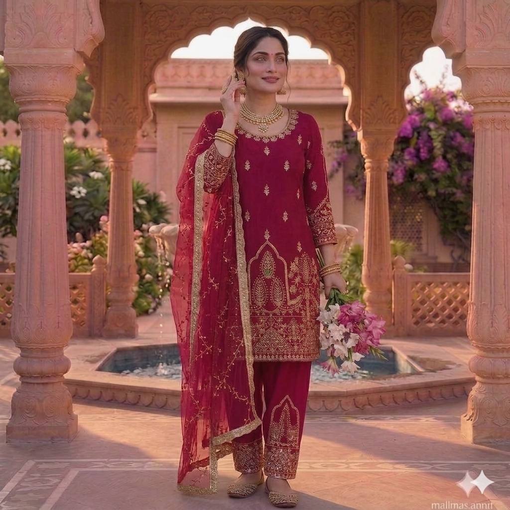 Stylish Embroidered Salwar Suit for Festive Occasions