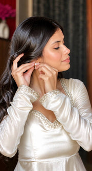 White Silk Allure Fashion Masterpiece