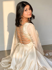 White Silk Allure Fashion Masterpiece