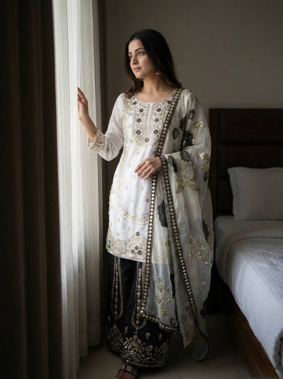 Vibrant Elegance in Traditional Pakistani Attire