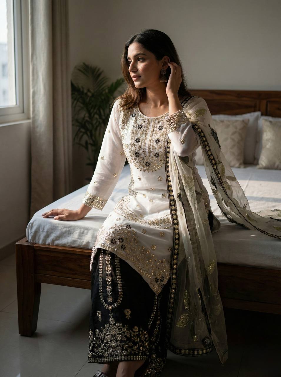 Vibrant Elegance in Traditional Pakistani Attire