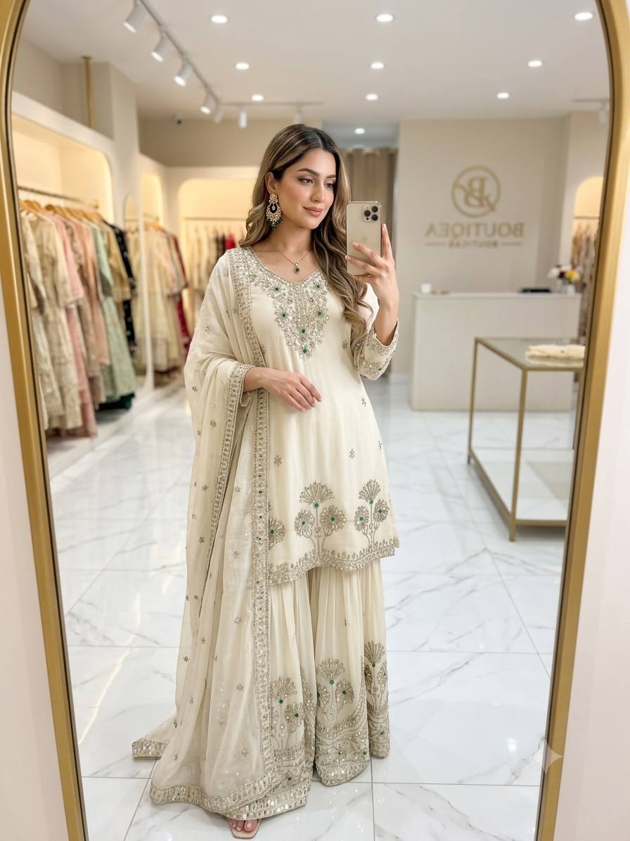 Chic Ivory Ensemble for Modern Women