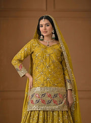 An elegant embellished traditional sharara suit set