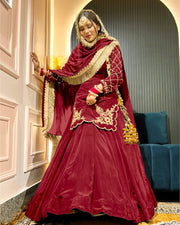 Regal Zari and Stone Embellished Hand work.
