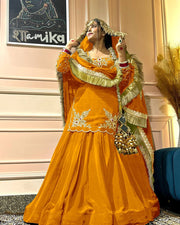 Regal Zari and Stone Embellished Hand work.