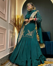 Regal Zari and Stone Embellished Hand work.