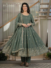 Fashionable Mustard Suit with Elegant Embroidery