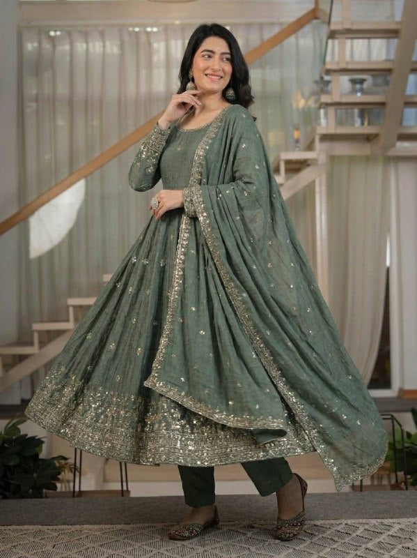 Fashionable Mustard Suit with Elegant Embroidery