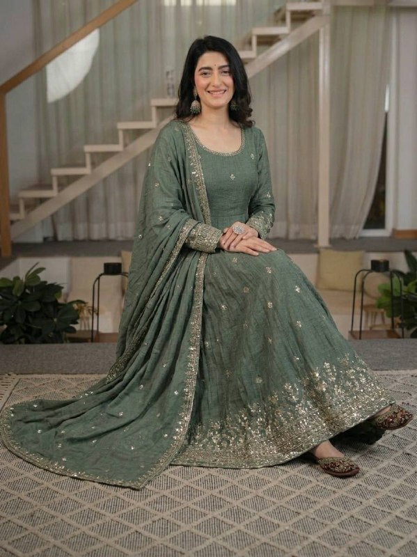 Fashionable Mustard Suit with Elegant Embroidery