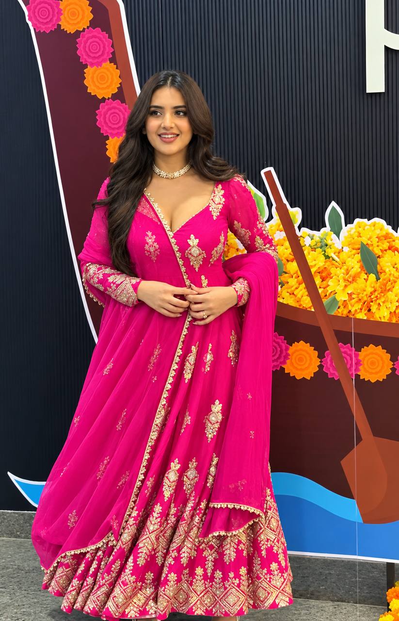 Ethereal Charm Glamorous Pink Attire