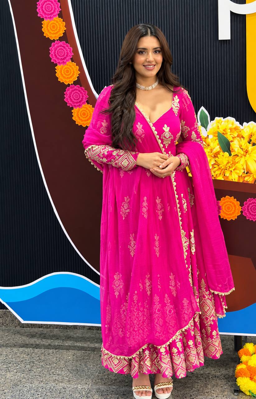 Ethereal Charm Glamorous Pink Attire