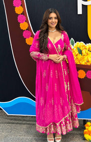 Ethereal Charm Glamorous Pink Attire