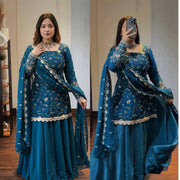 Luxe Threads Blue and Gold Fashion