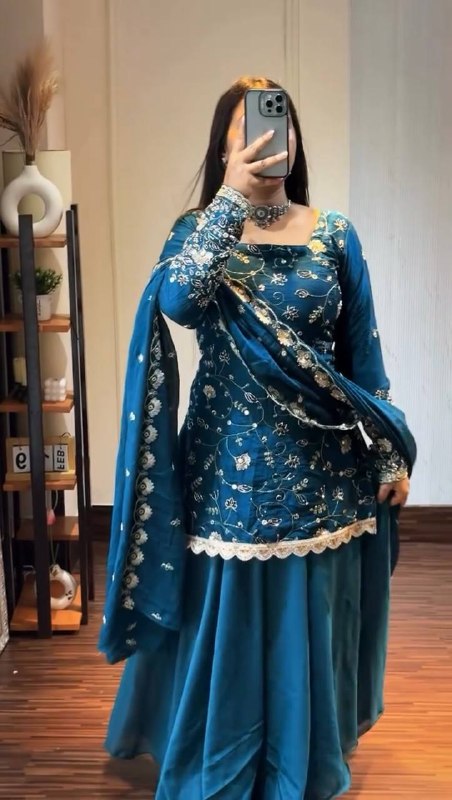 Luxe Threads Blue and Gold Fashion