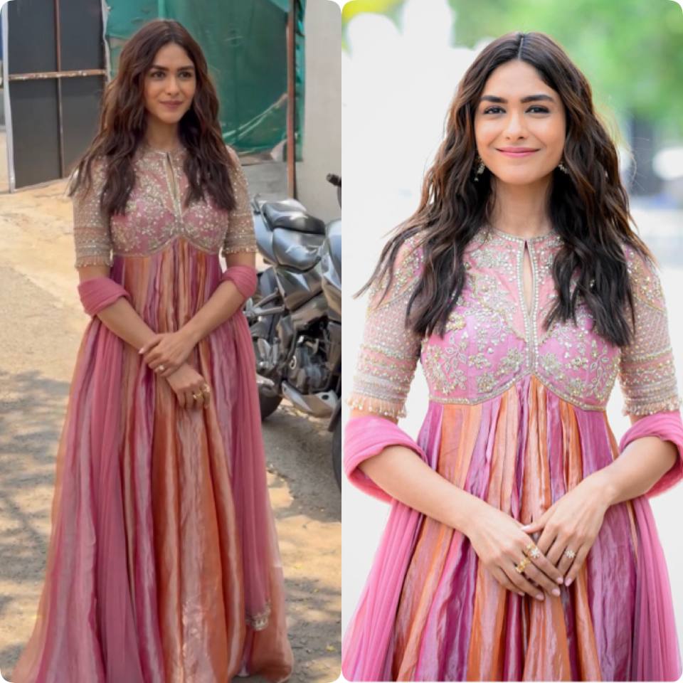 Pink Elegance Stunning Anarkali Ensemble