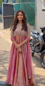 Pink Elegance Stunning Anarkali Ensemble