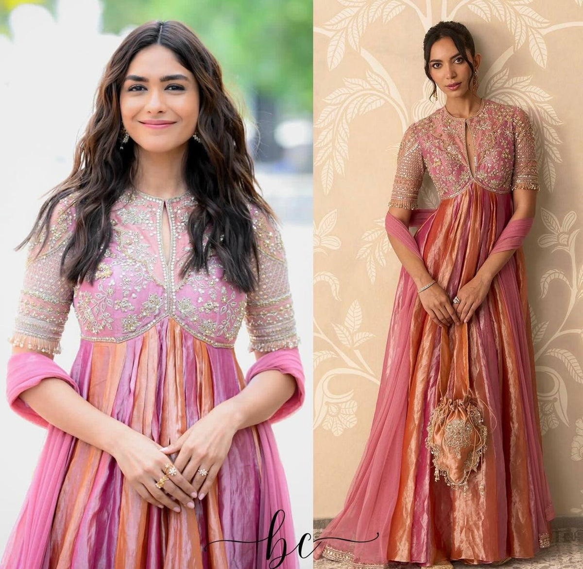 Pink Elegance Stunning Anarkali Ensemble
