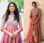 Pink Elegance Stunning Anarkali Ensemble