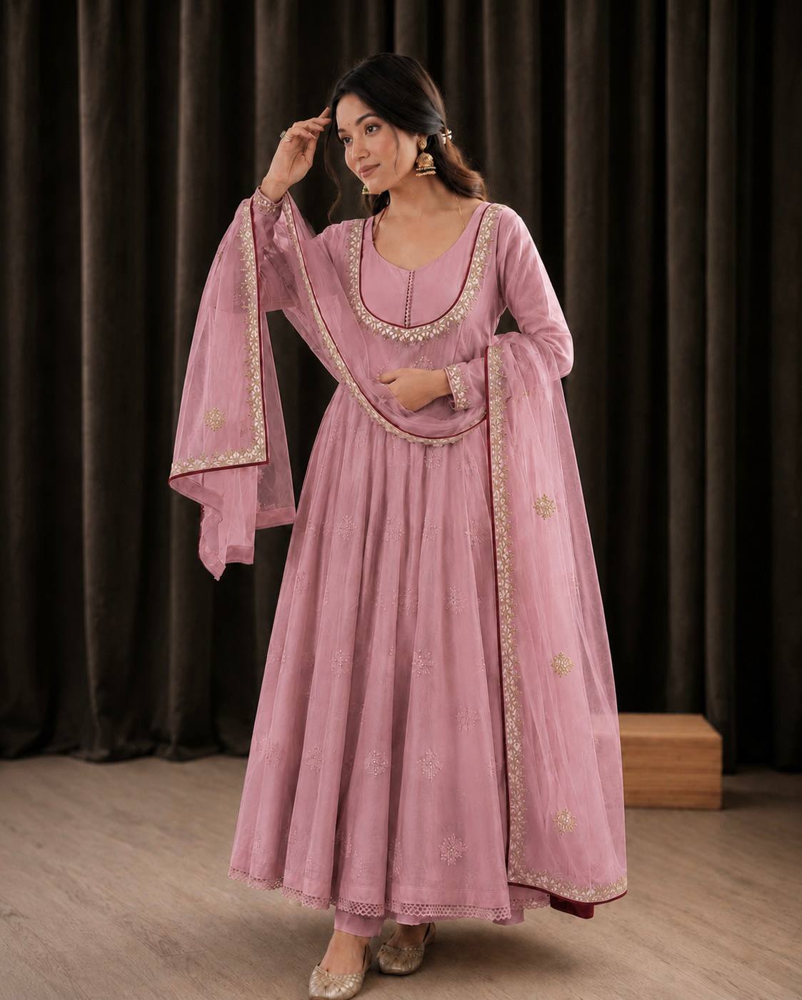 Vibrant Anarkali Fusion of Culture and Elegance