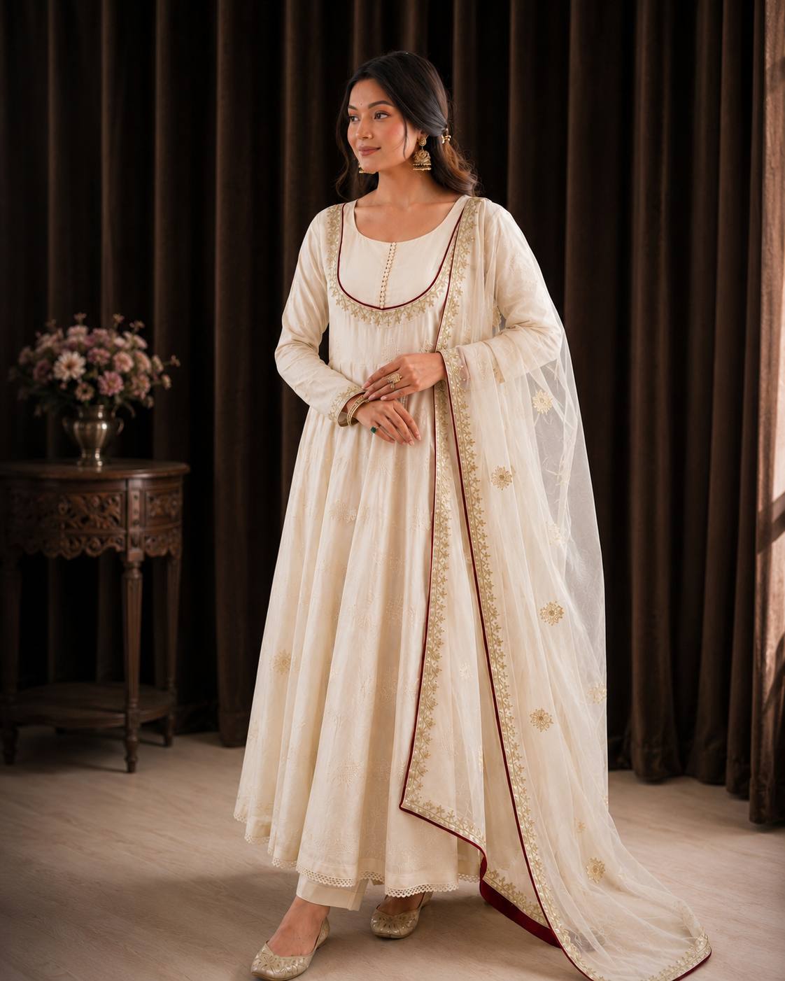 Vibrant Anarkali Fusion of Culture and Elegance