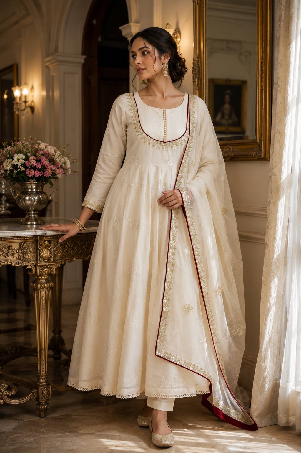 Vibrant Anarkali Fusion of Culture and Elegance