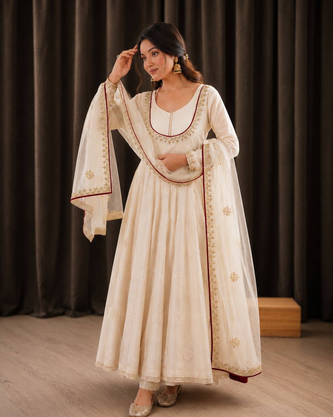 Vibrant Anarkali Fusion of Culture and Elegance