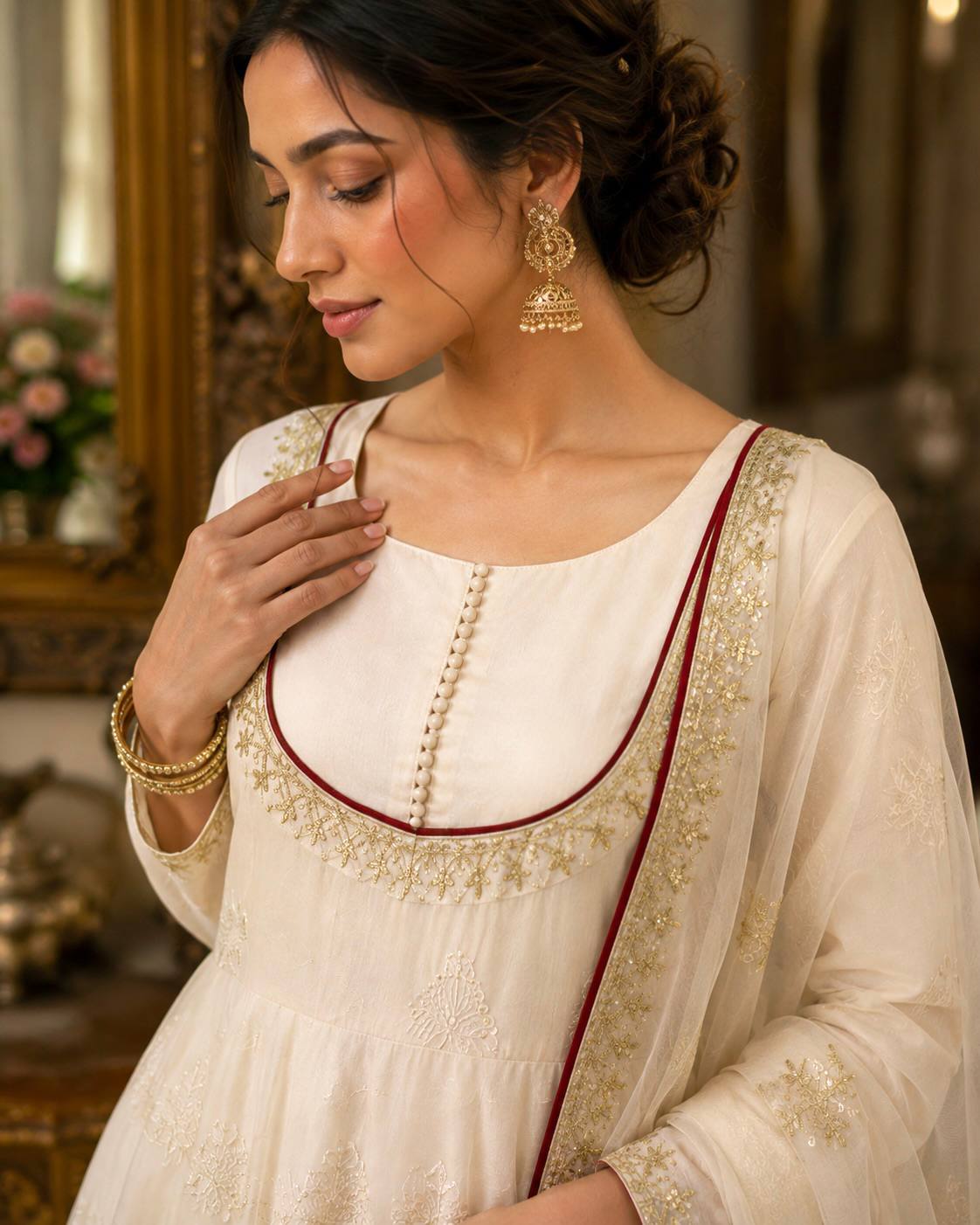 Vibrant Anarkali Fusion of Culture and Elegance