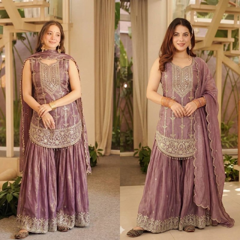 Lavish Purple Embroidered Salwar Suit Design