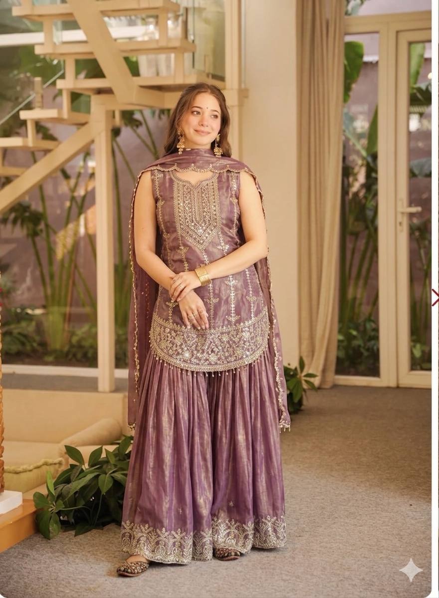 Lavish Purple Embroidered Salwar Suit Design